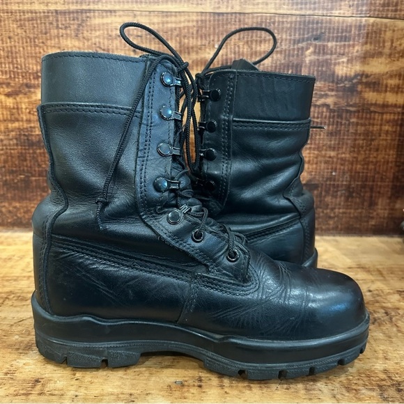 Black Leather Men\'s Bates Steel Toe.Boots main image 9